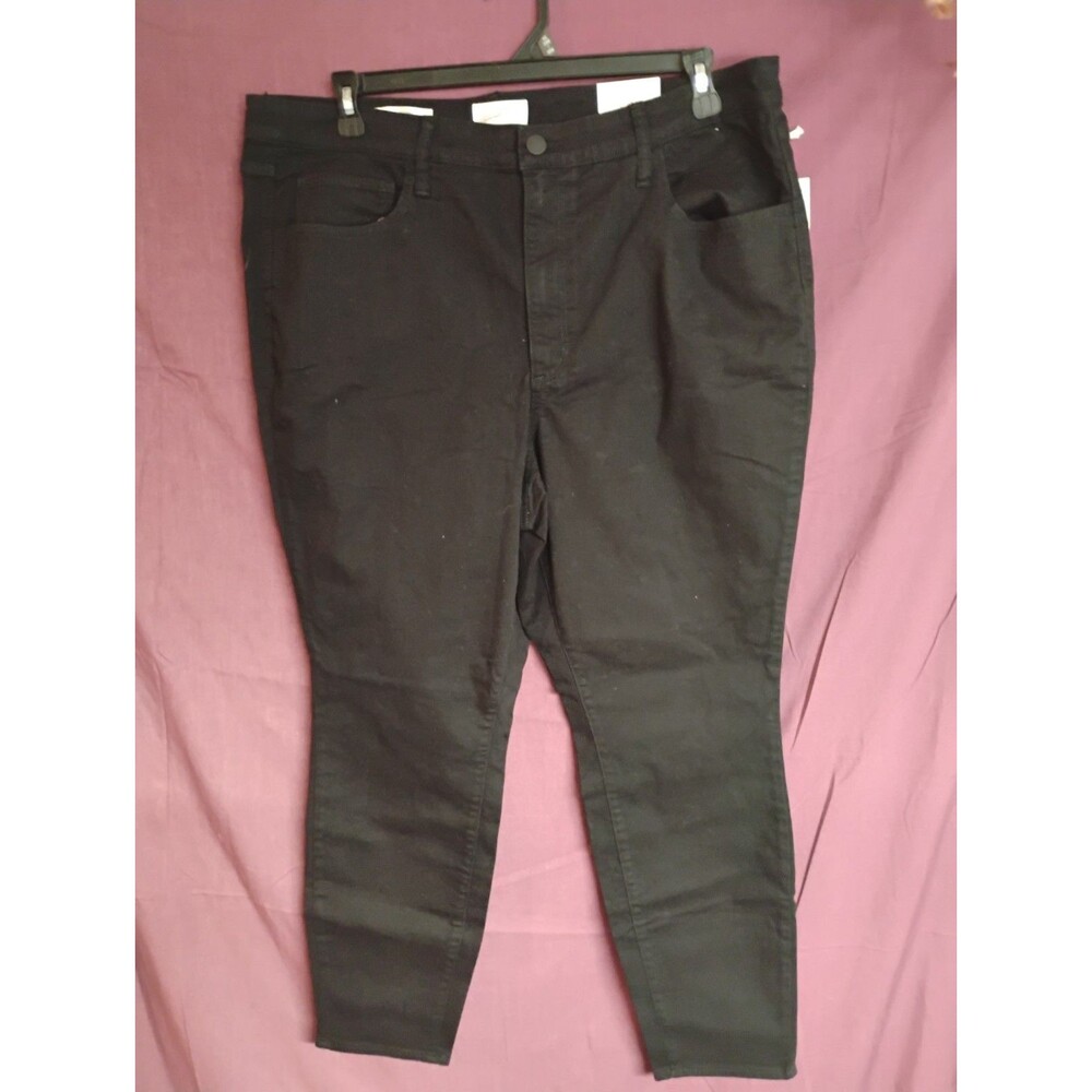 Universal Thread High-Rise Skinny Stay Black Jeans Super Stretch Size 20R Pocket